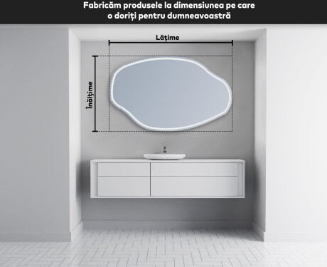 Oglinzi pentru baie cu LED în formă neregulată O223 #5
