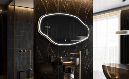 Oglinzi pentru baie cu LED în formă neregulată O223
