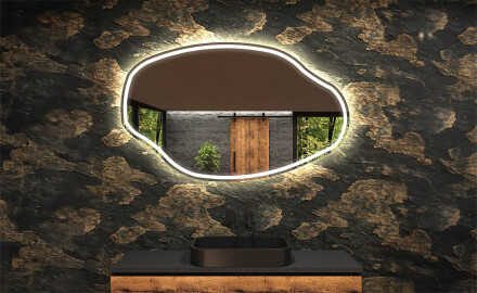 Oglinzi pentru baie cu LED în formă neregulată O223