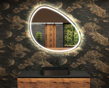 Oglinzi pentru baie cu LED în formă neregulată H222