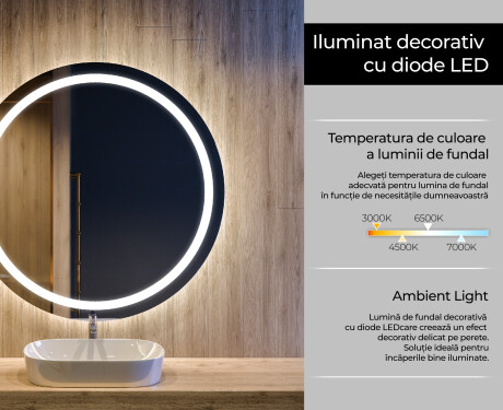 Rotunda oglinda cu LED la comanda L33 #4