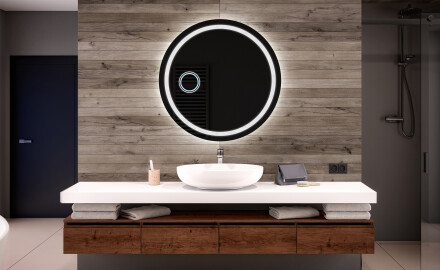Oglindă rotundă de baie cu iluminare LED33