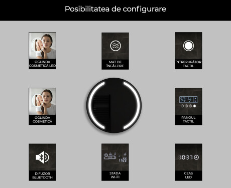 Rotunda oglinda cu LED la comanda L97 #8