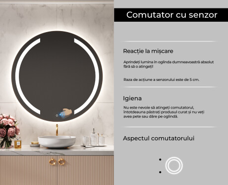 Rotunda oglinda cu LED la comanda L97 #6