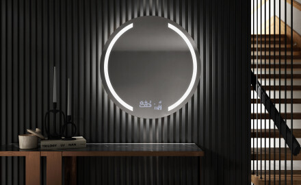 Oglindă rotundă de baie cu iluminare LED97