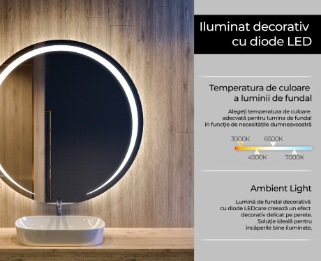 Rotunda oglinzi moderne baie cu leduri L98 #4