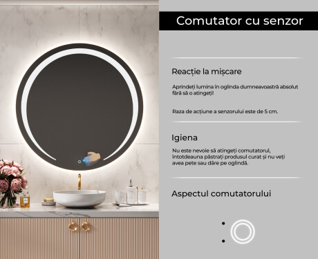 Rotunda oglinzi moderne baie cu leduri L98 #6