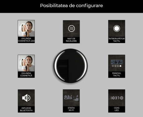 Rotunda oglinzi moderne baie cu leduri L99 #7