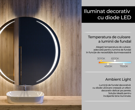 Rotunda oglinzi moderne baie cu leduri L99 #4