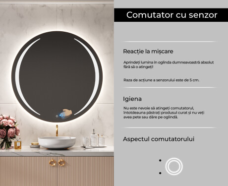 Rotunda oglinzi moderne baie cu leduri L99 #6