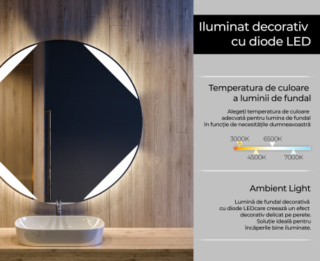 Rotunda oglinda cu LED la comanda L114 #4