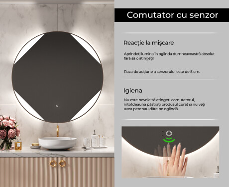 Rotunda oglinda cu LED la comanda L114 #6