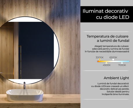 Rotunda oglinda cu LED la comanda L116 #4