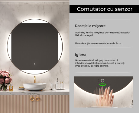 Rotunda oglinda cu LED la comanda L116 #6