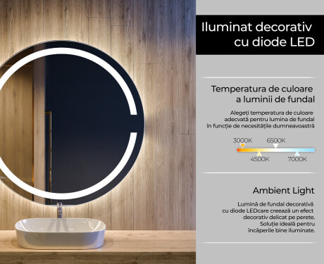 Rotunda oglinda cu LED la comanda L118 #4