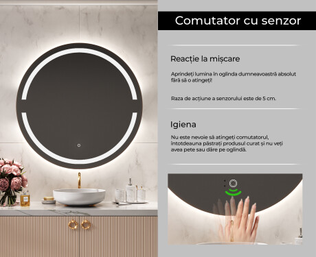 Rotunda oglinda cu LED la comanda L118 #6