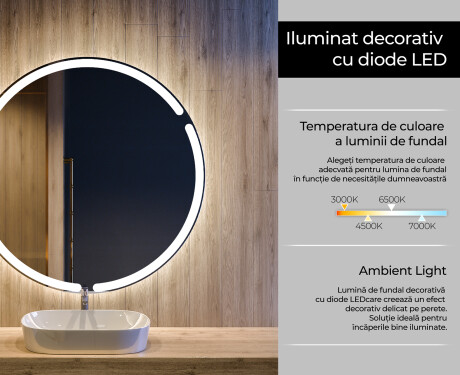 Rotunda oglinzi moderne baie cu leduri L119 #4