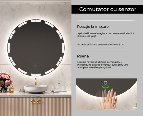 Rotunda oglinzi moderne baie cu leduri L121 #6