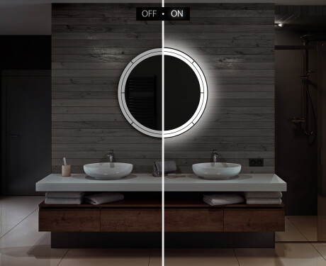 Rotunda oglinda cu LED la comanda L122 #5