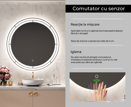 Rotunda oglinda cu LED la comanda L122 #6