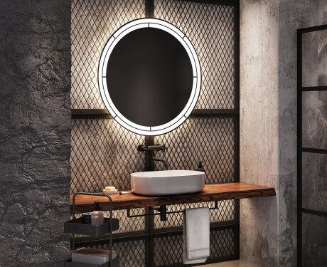 Rotunda oglinda cu LED la comanda L122 #9