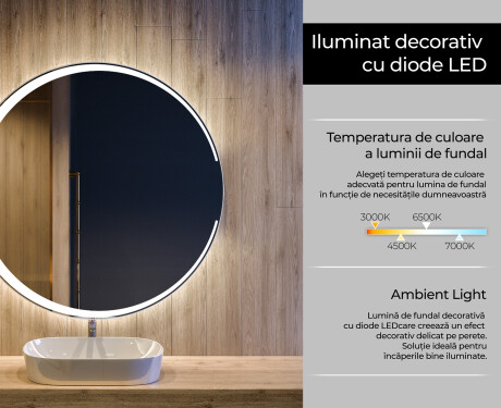 Rotunda oglinzi moderne baie cu leduri L123 #4