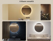 Rotunda oglinzi moderne baie cu leduri 70cm cu lumină LED rece 7000K, lumină caldă 3000K sau lumină neutră 4500K #2