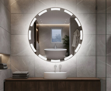 Rotunda oglinda cu LED baie de la baterii L117