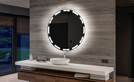 Rotunda oglinda cu LED baie de la baterii L121