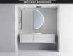 Oglindă cu LED Semilunară Modernă - Iluminare Eleganta pentru Baie A222 #5