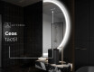 Oglindă cu LED Semilunară Modernă - Iluminare Eleganta pentru Baie A222 #8
