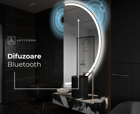 Oglindă cu LED Semilunară Modernă - Iluminare Eleganta pentru Baie A222 #5