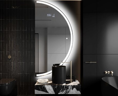 Oglindă cu LED Semilunară Modernă - Iluminare Eleganta pentru Baie A222 #9