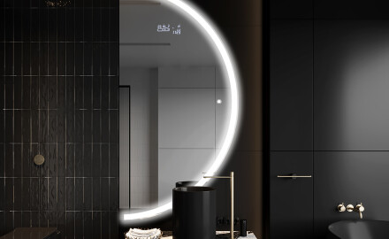 Oglindă cu LED Semilunară Modernă - Iluminare Eleganta pentru Baie A222