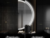 Oglindă cu LED Semilunară Modernă - Iluminare Eleganta pentru Baie A223