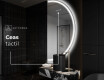 Oglindă cu LED Semilunară Modernă - Iluminare Eleganta pentru Baie A223 #8