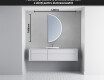 Oglindă cu LED Semilunară Modernă - Iluminare Eleganta pentru Baie A223 #4