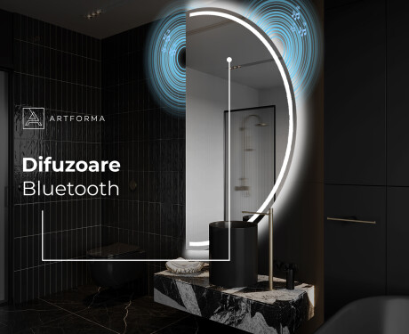 Oglindă cu LED Semilunară Modernă - Iluminare Eleganta pentru Baie A223 #5
