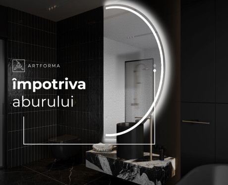 Oglindă cu LED Semilunară Modernă - Iluminare Eleganta pentru Baie A223 #8