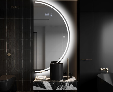 Oglindă cu LED Semilunară Modernă - Iluminare Eleganta pentru Baie A223 #9