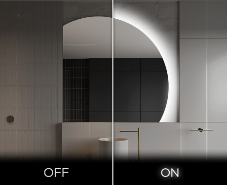 Oglindă cu LED Semilunară Modernă - Iluminare Eleganta pentru Baie Q221 #3