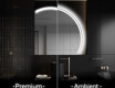 Oglindă cu LED Semilunară Modernă - Iluminare Eleganta pentru Baie Q222
