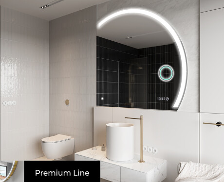 Oglindă cu LED Semilunară Modernă - Iluminare Eleganta pentru Baie Q222 #4