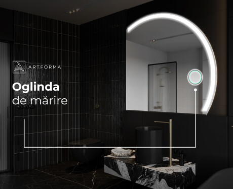 Oglindă cu LED Semilunară Modernă - Iluminare Eleganta pentru Baie Q222 #6