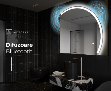 Oglindă cu LED Semilunară Modernă - Iluminare Eleganta pentru Baie Q222 #7