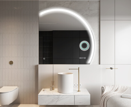 Oglindă cu LED Semilunară Modernă - Iluminare Eleganta pentru Baie Q222 #10