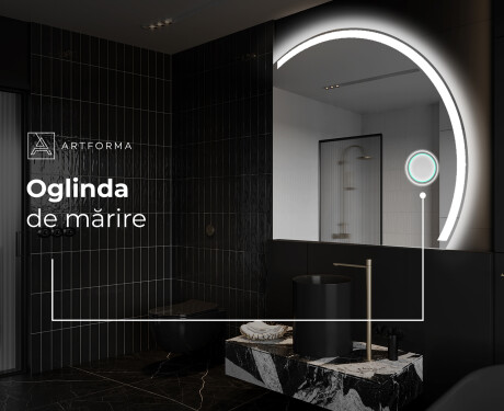 Oglindă cu LED Semilunară Modernă - Iluminare Eleganta pentru Baie Q222 #5