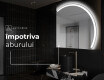 Oglindă cu LED Semilunară Modernă - Iluminare Eleganta pentru Baie Q222 #9