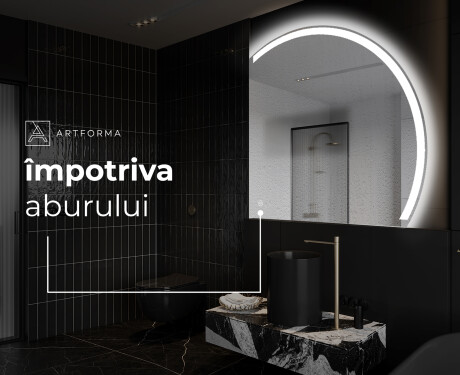 Oglindă cu LED Semilunară Modernă - Iluminare Eleganta pentru Baie Q222 #9