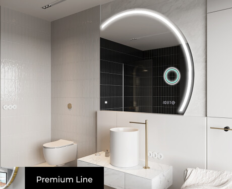 Oglindă cu LED Semilunară Modernă - Iluminare Eleganta pentru Baie Q223 #4